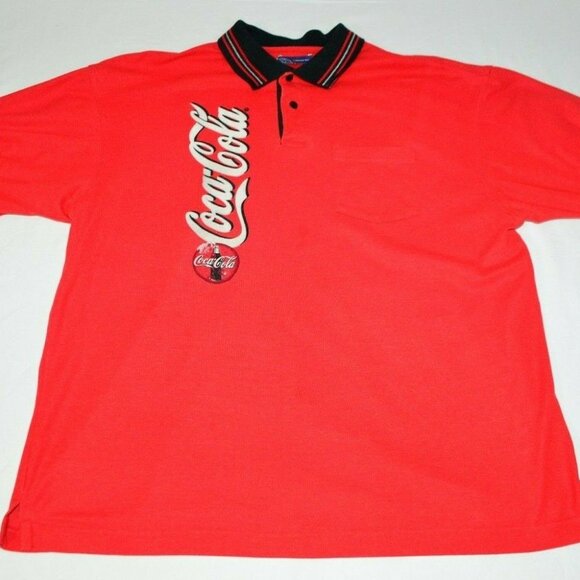 Coca Cola Employee Polo Golf Shirt Vintage 1990's - Picture 1 of 5